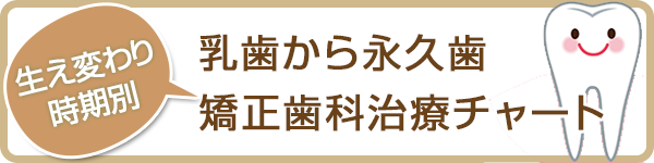 乳歯から永久歯　矯正歯科治療チャート